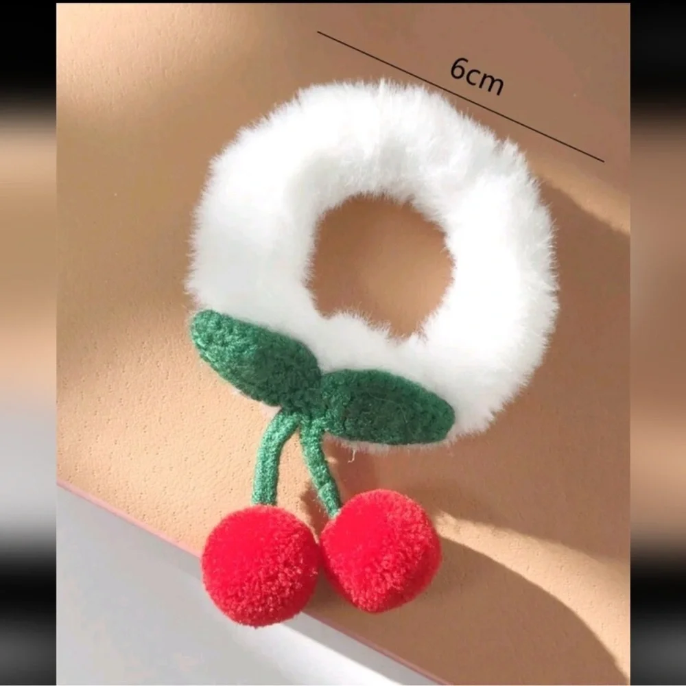 Cherry-Themed Kids Hair Ties